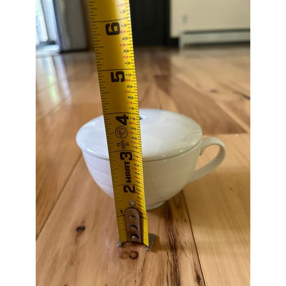 New Tea Forte Cup White Ceramic Cafe Tea Cup w/ Hole in Lid - Picture 5 of 10